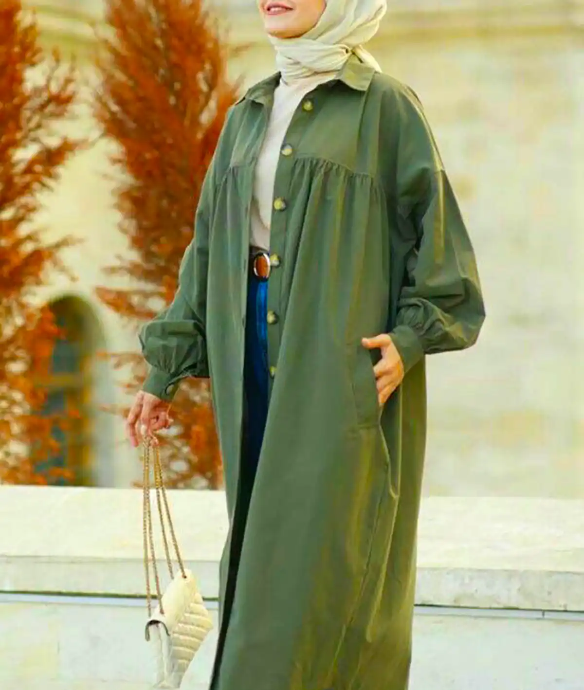 مانتو کتان قد 90