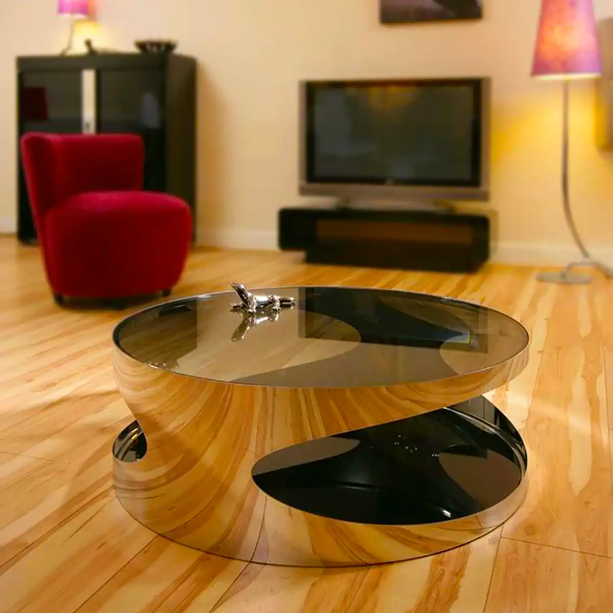 میز عسلی چوبی جلو مبلی