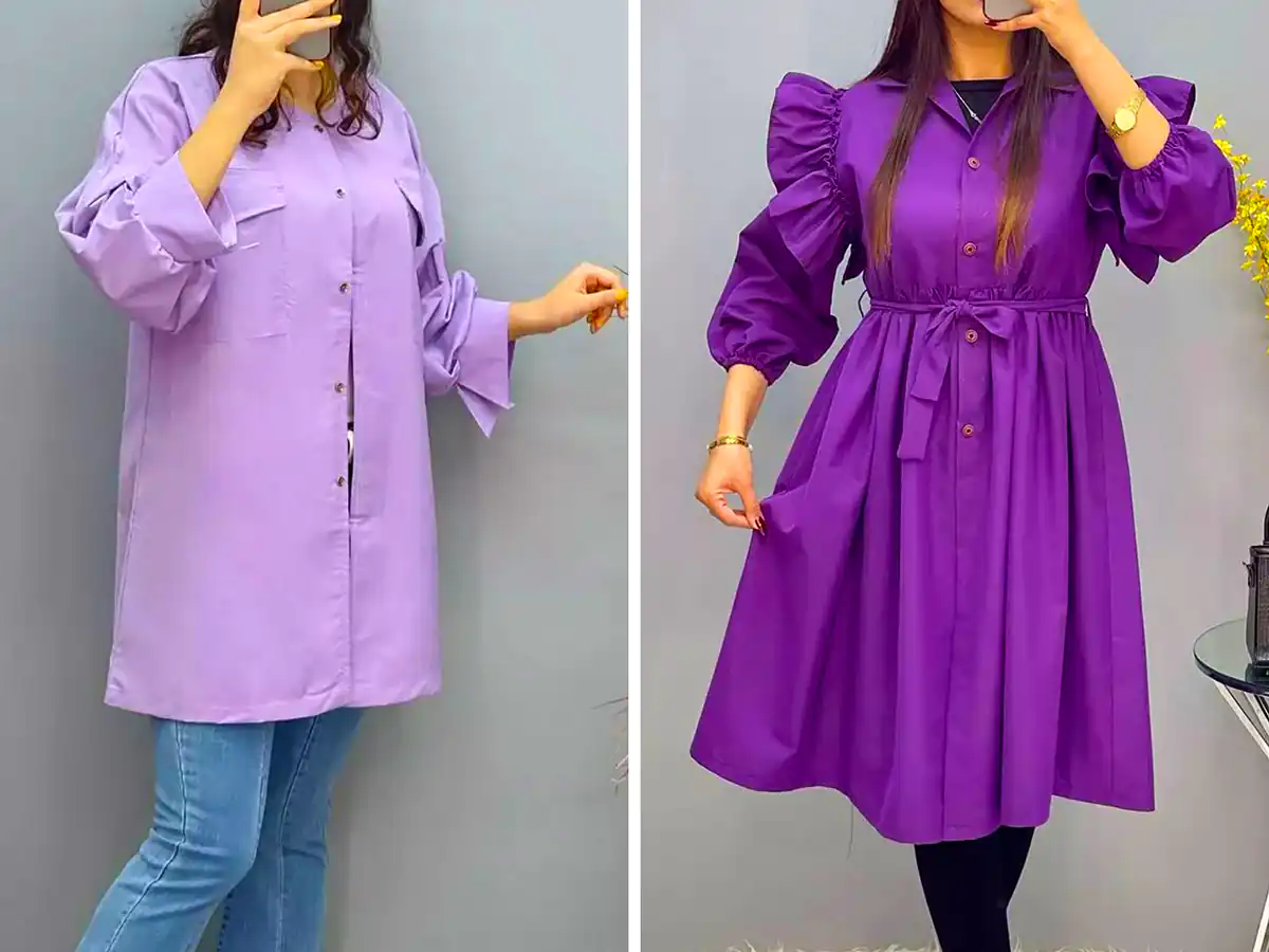 مانتو ساده رنگی با پارچه نخی؛ ۱۵ ایده برای اینکه هر روز یه تیپ پرانرژی‌تر بزنی!
