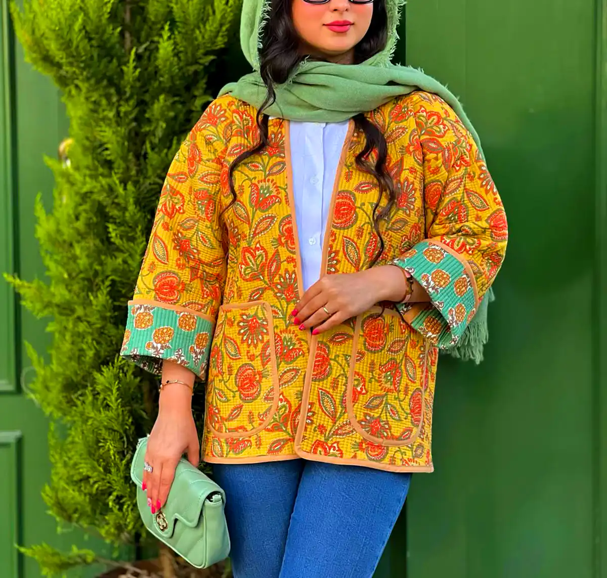 کت تک با پارچه های بافت دار
