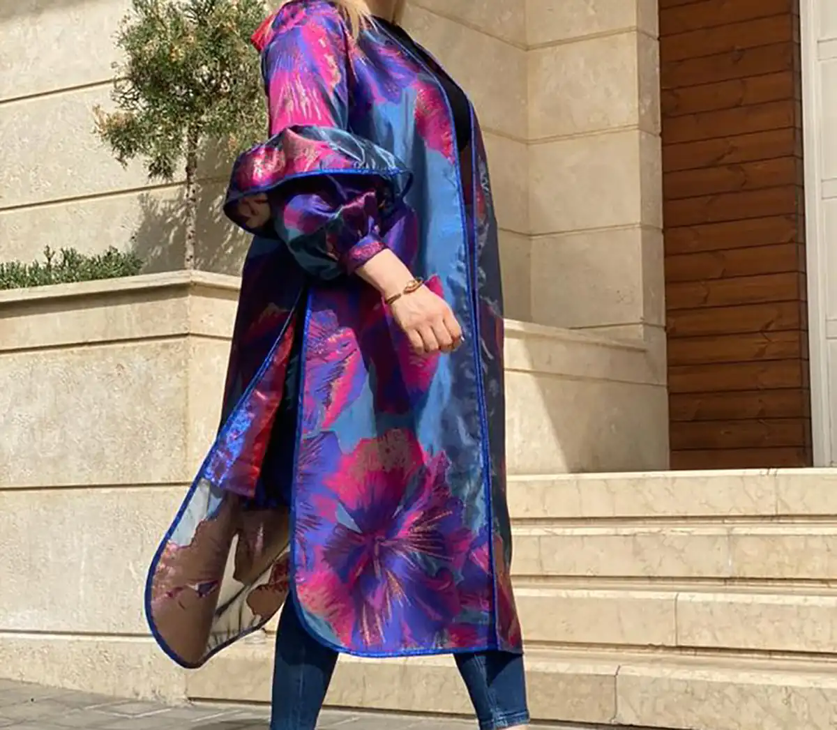 مانتو پیراهنی گل گلی