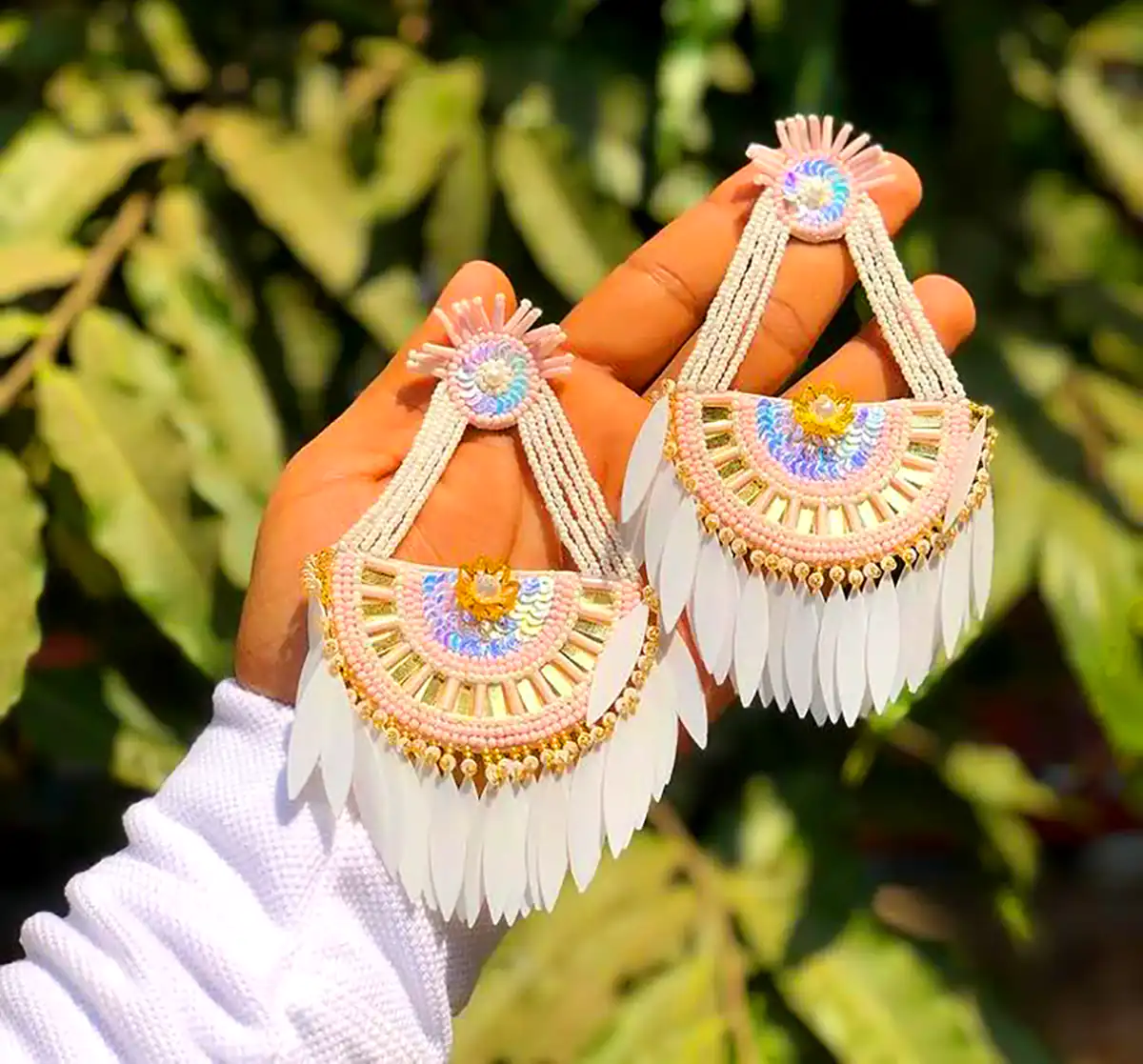 مدل گوشواره جواهردوزی شیک