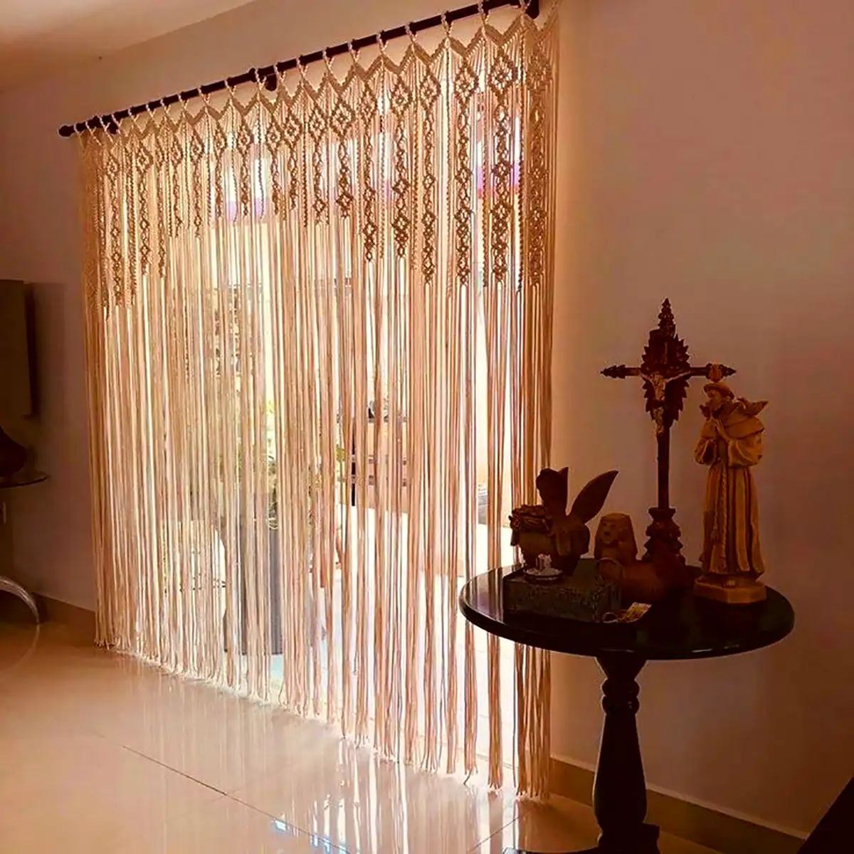مدل پرده مکرومه برای پذیرایی