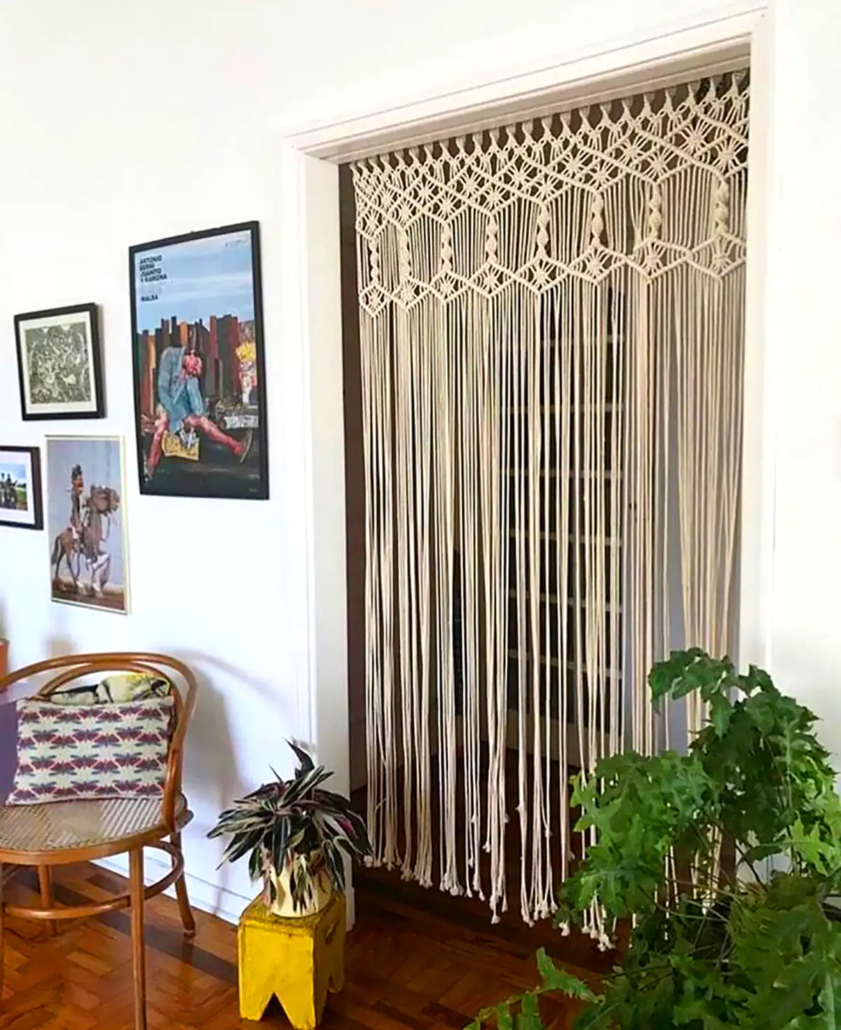 مدل پرده مکرومه برای پذیرایی