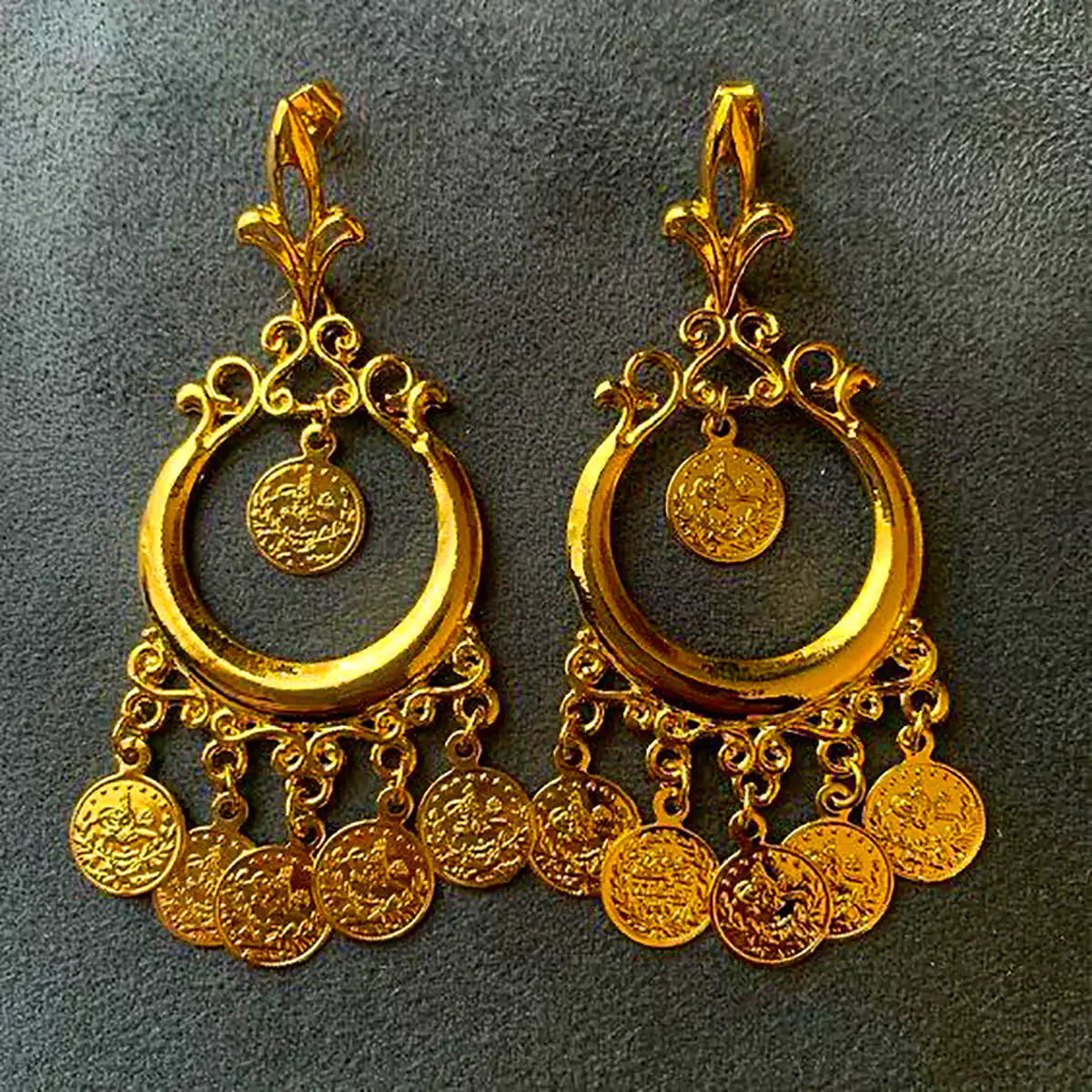 گوشواره آویز پولکی