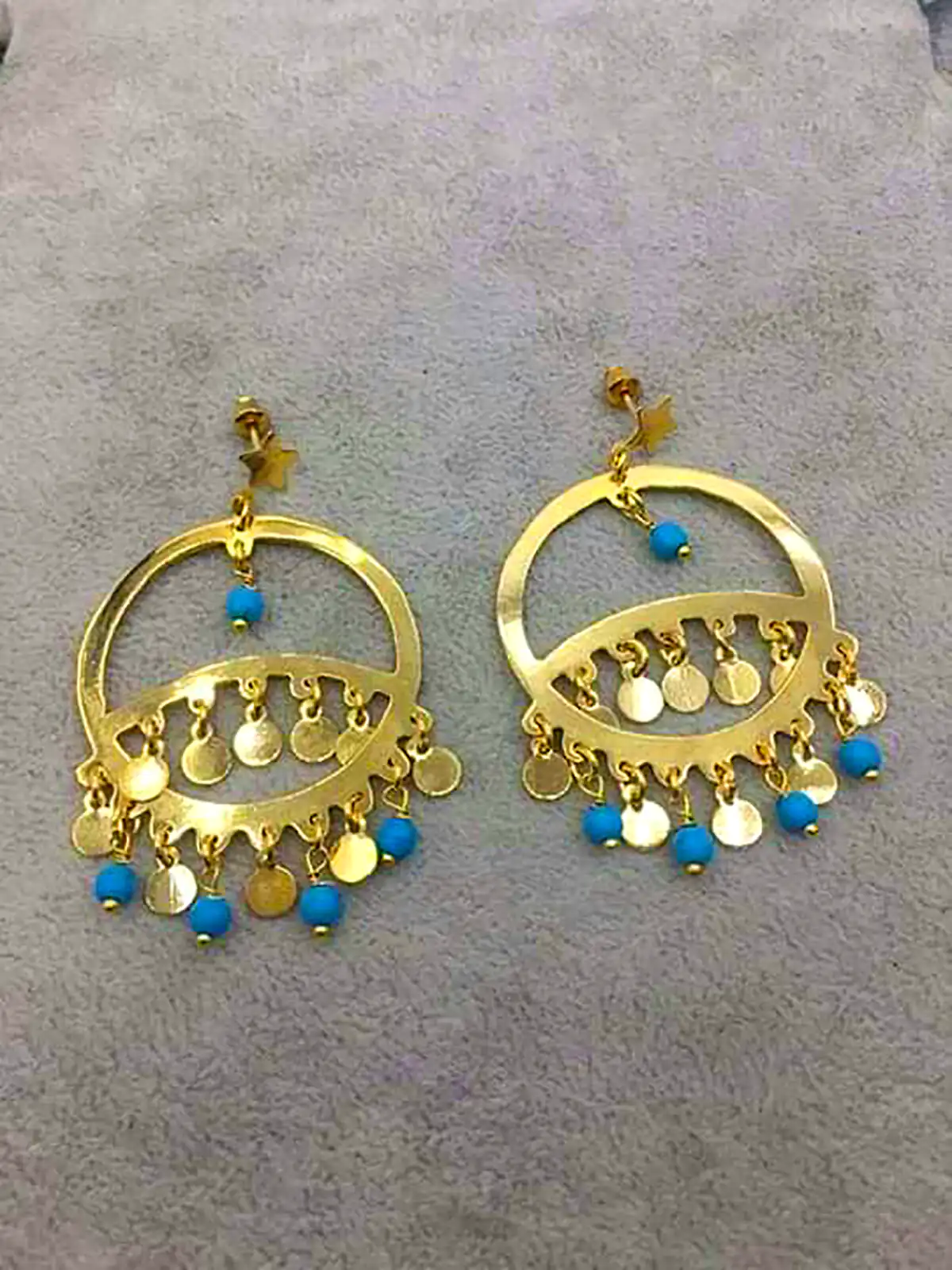 گوشواره آویز پولکی
