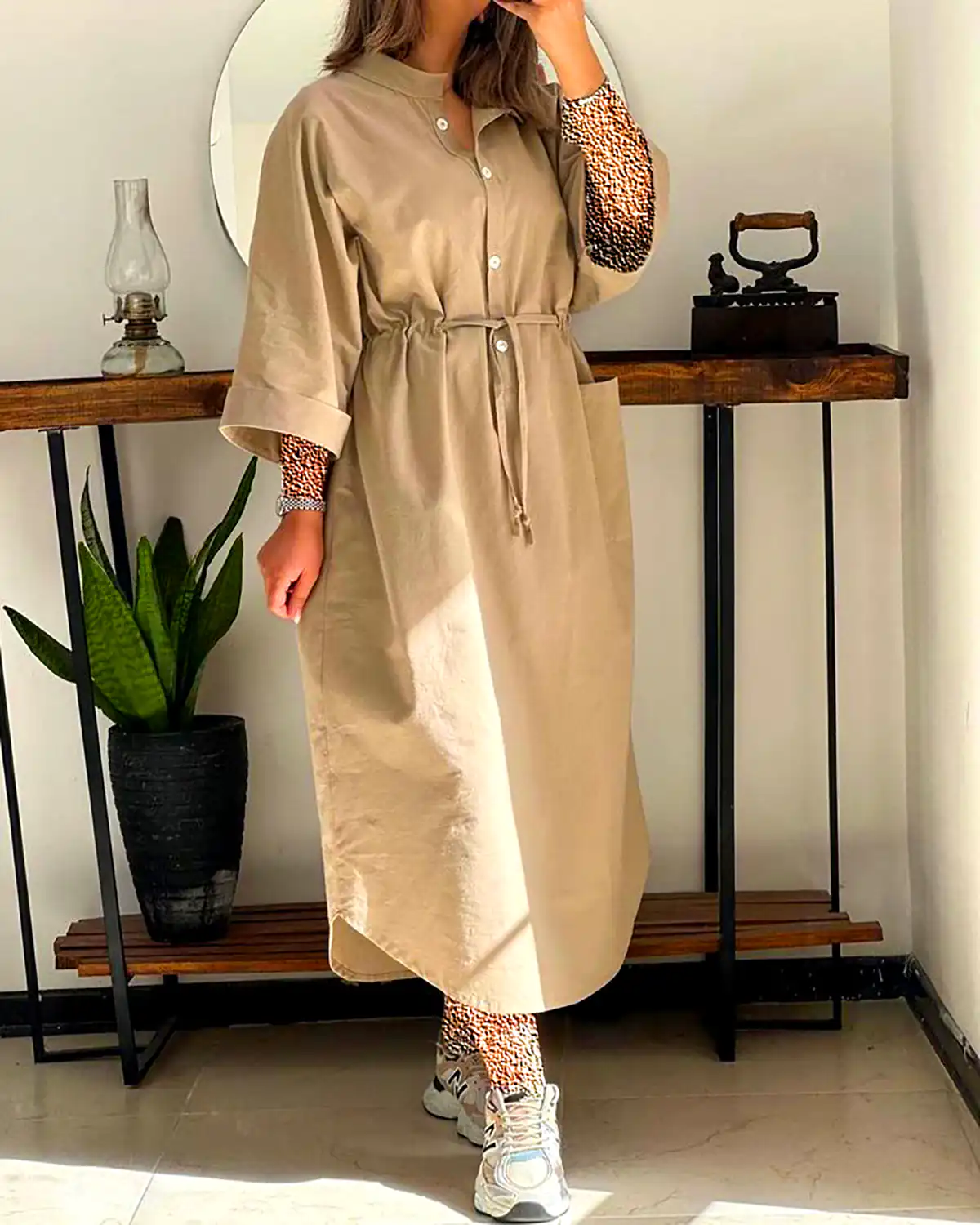 کفتان لینن کاغذی شیک