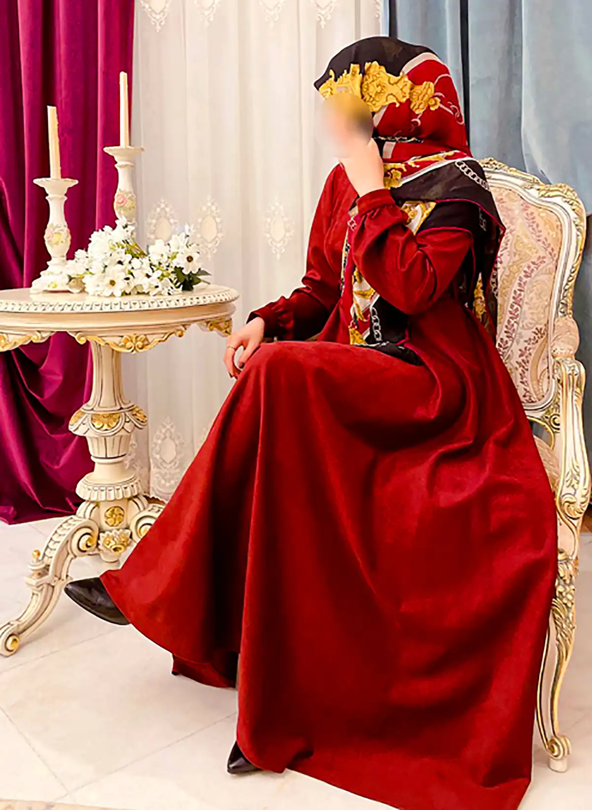 مانتو پوشیده آزاد از جنس نخی 