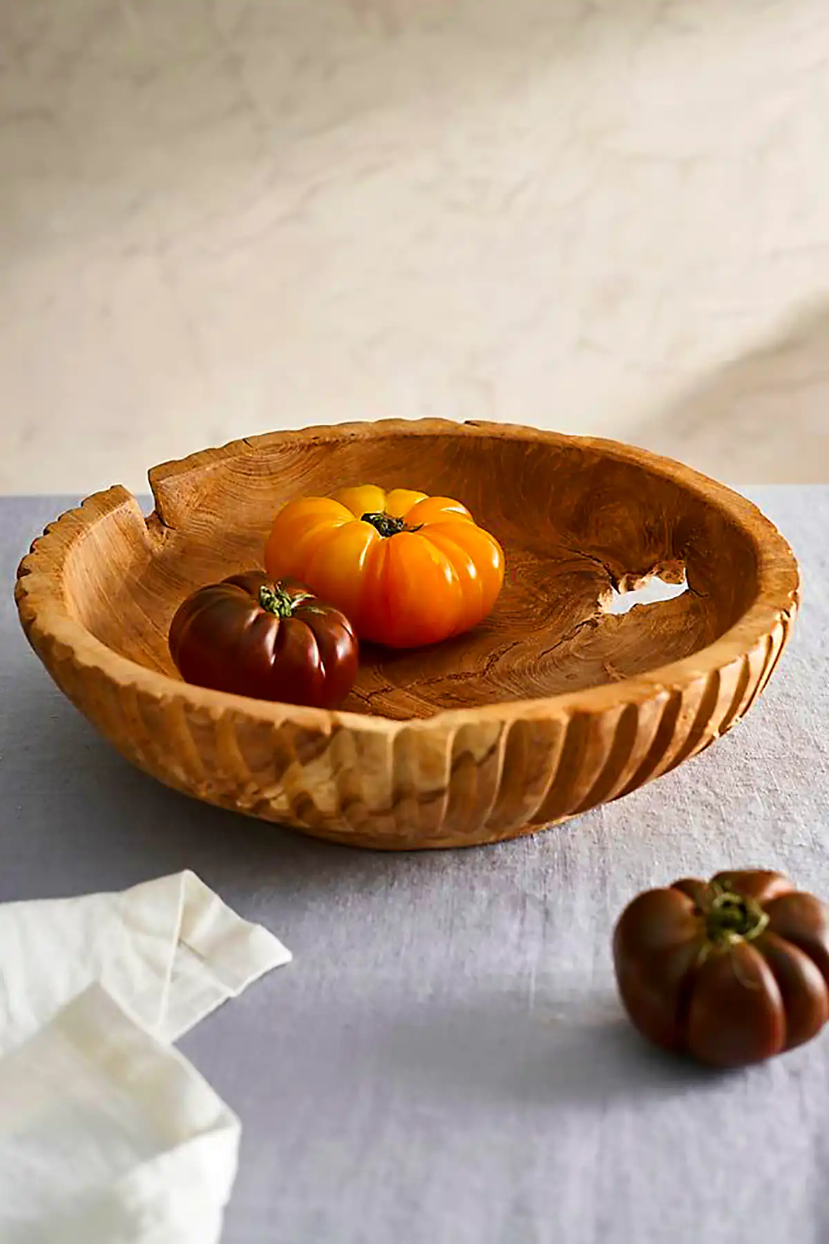 کاسه چوبی میوه خوری