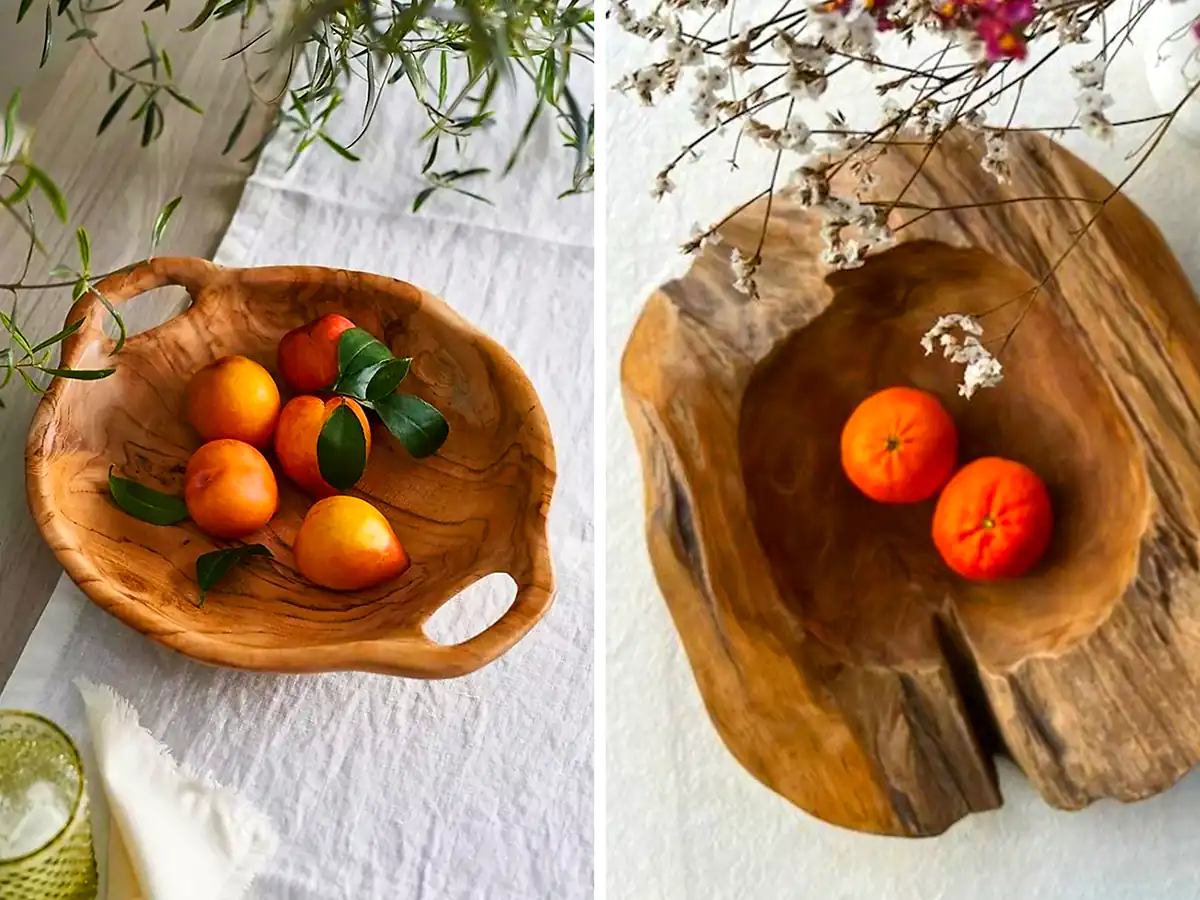 کاسه چوبی میوه خوری