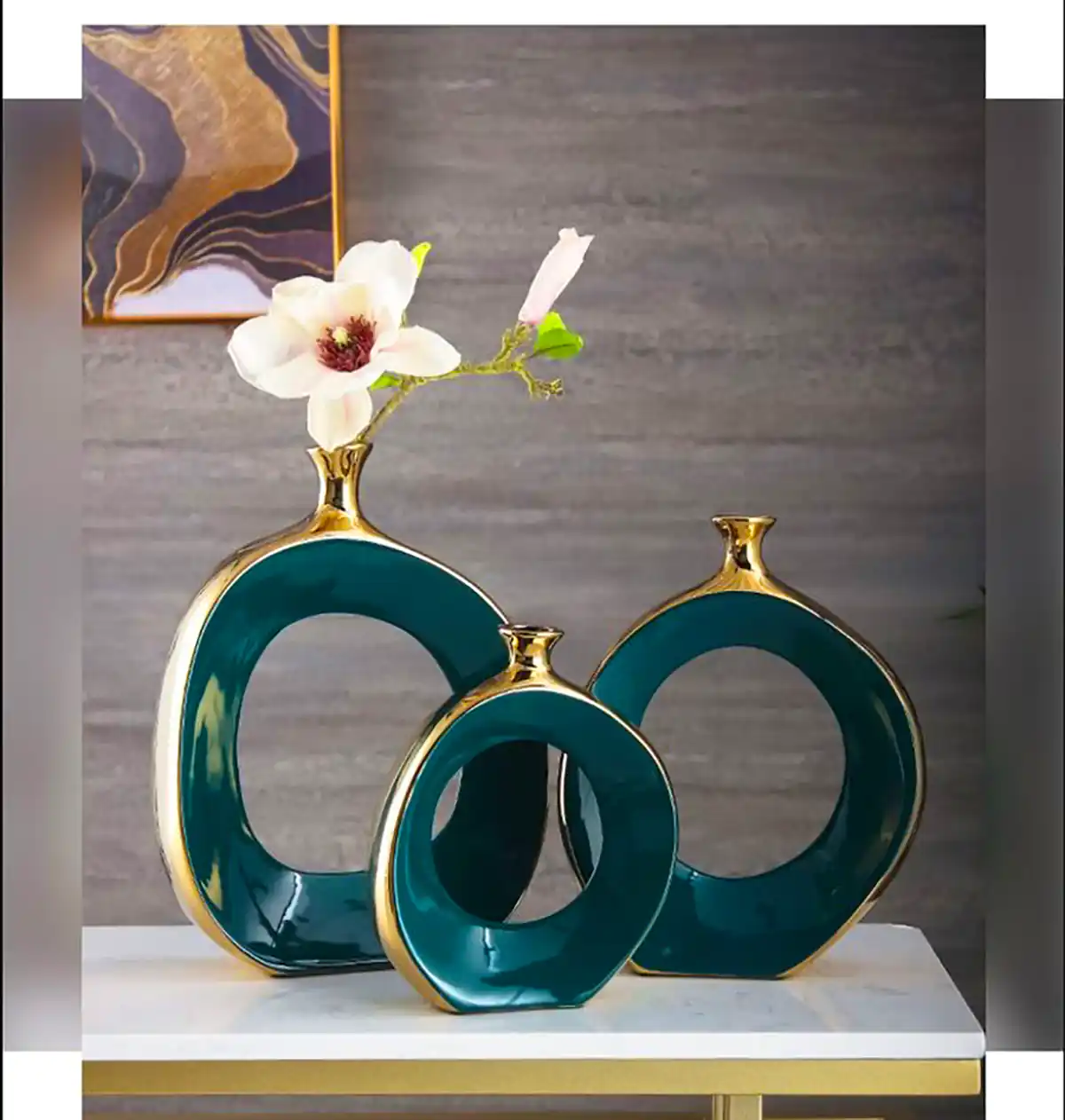 گلدان حلقه ای مدرن و مینیمال