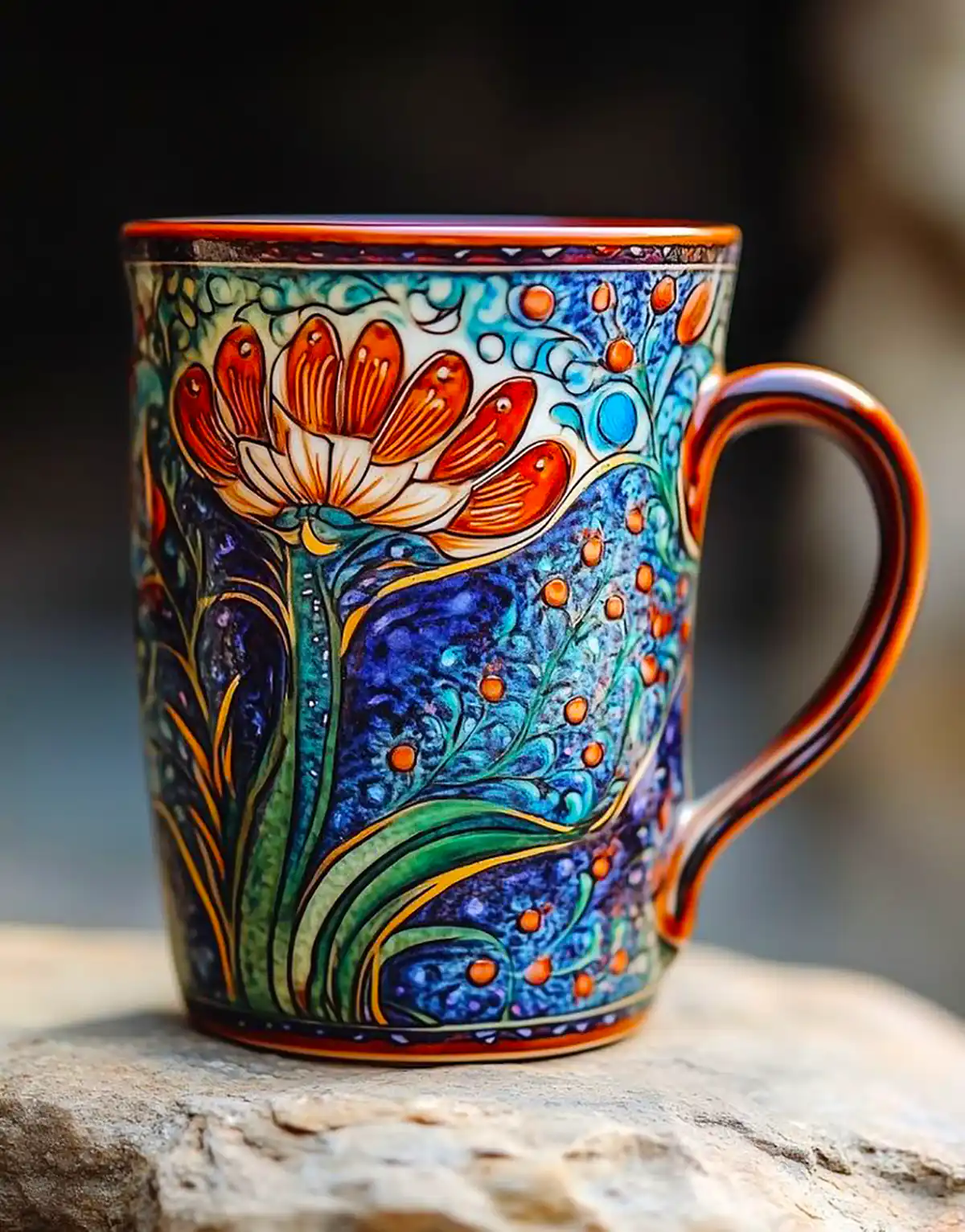 ماگ هنری سرامیک لعابدار