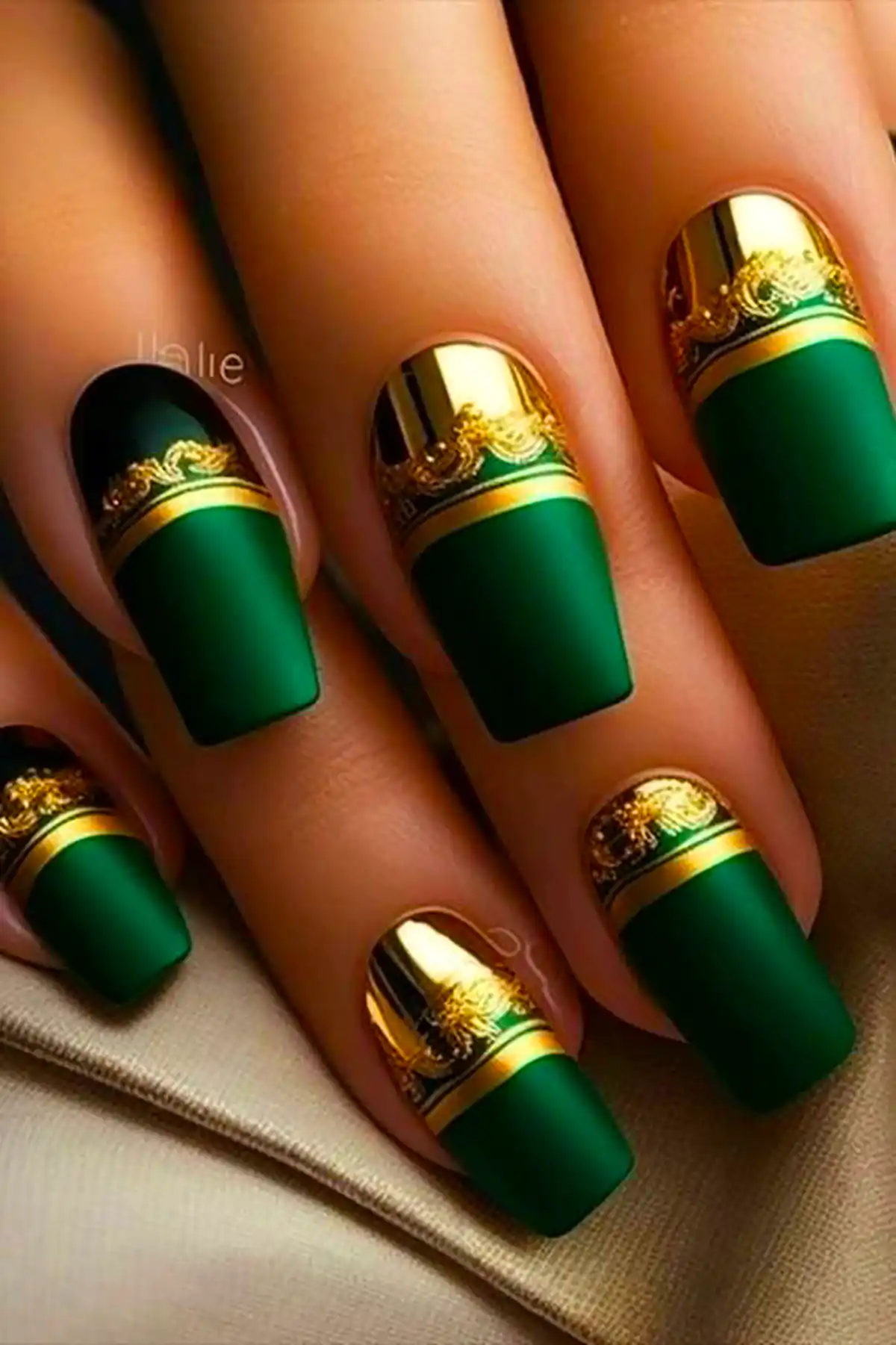 طراحی ناخن شیک متالیک
