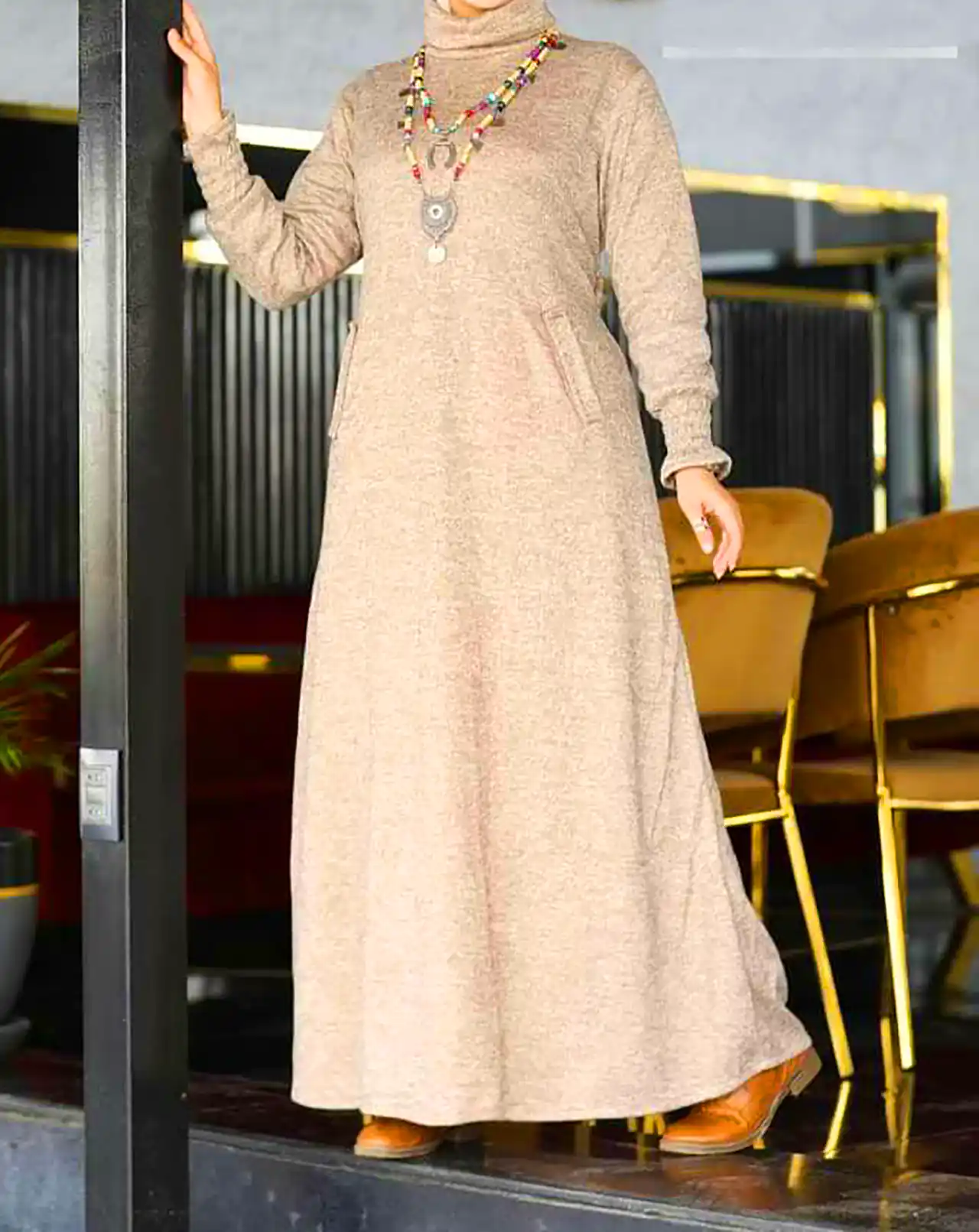 مانتو پیراهنی گرم پاییزی 
