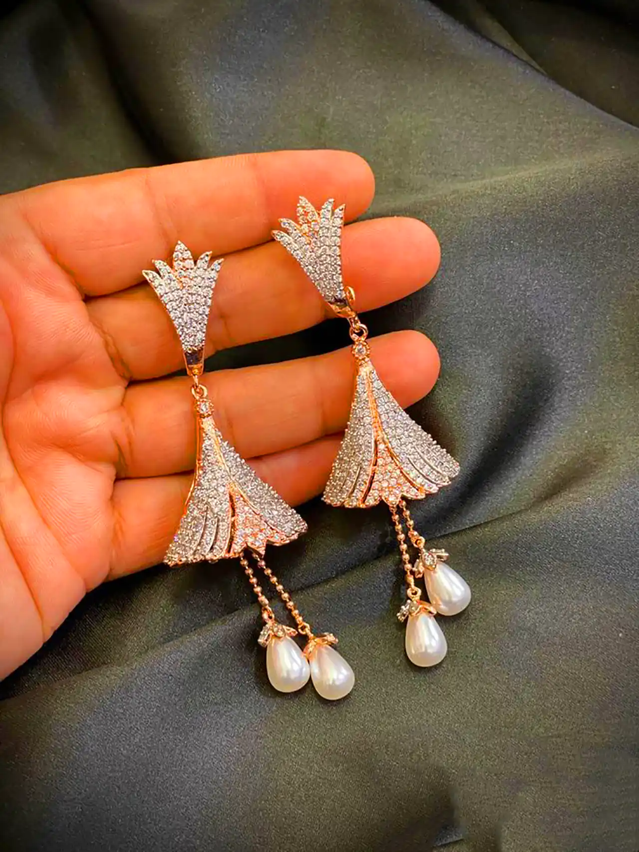 مدل گوشواره مرواریدی زیبا