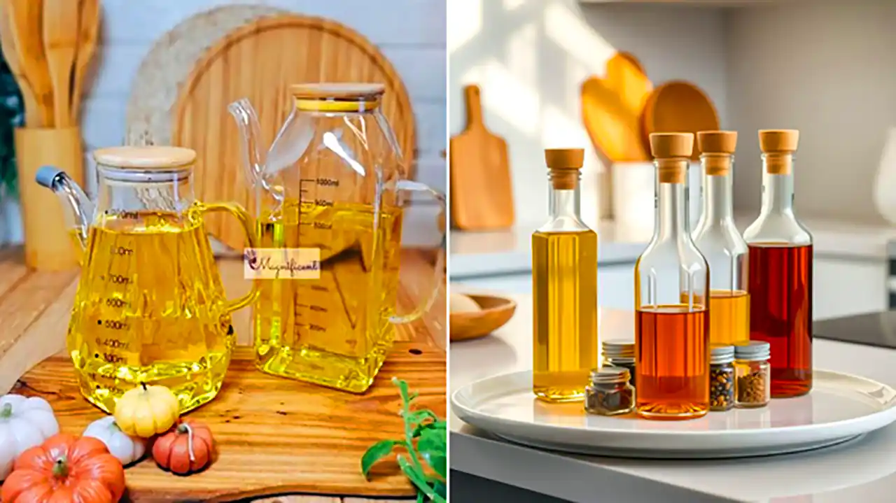 مدل شیشه روغن ریز رومیزی؛ نظم، استایل و کاربرد در یک نگاه + ۱۵ ایده لوکس