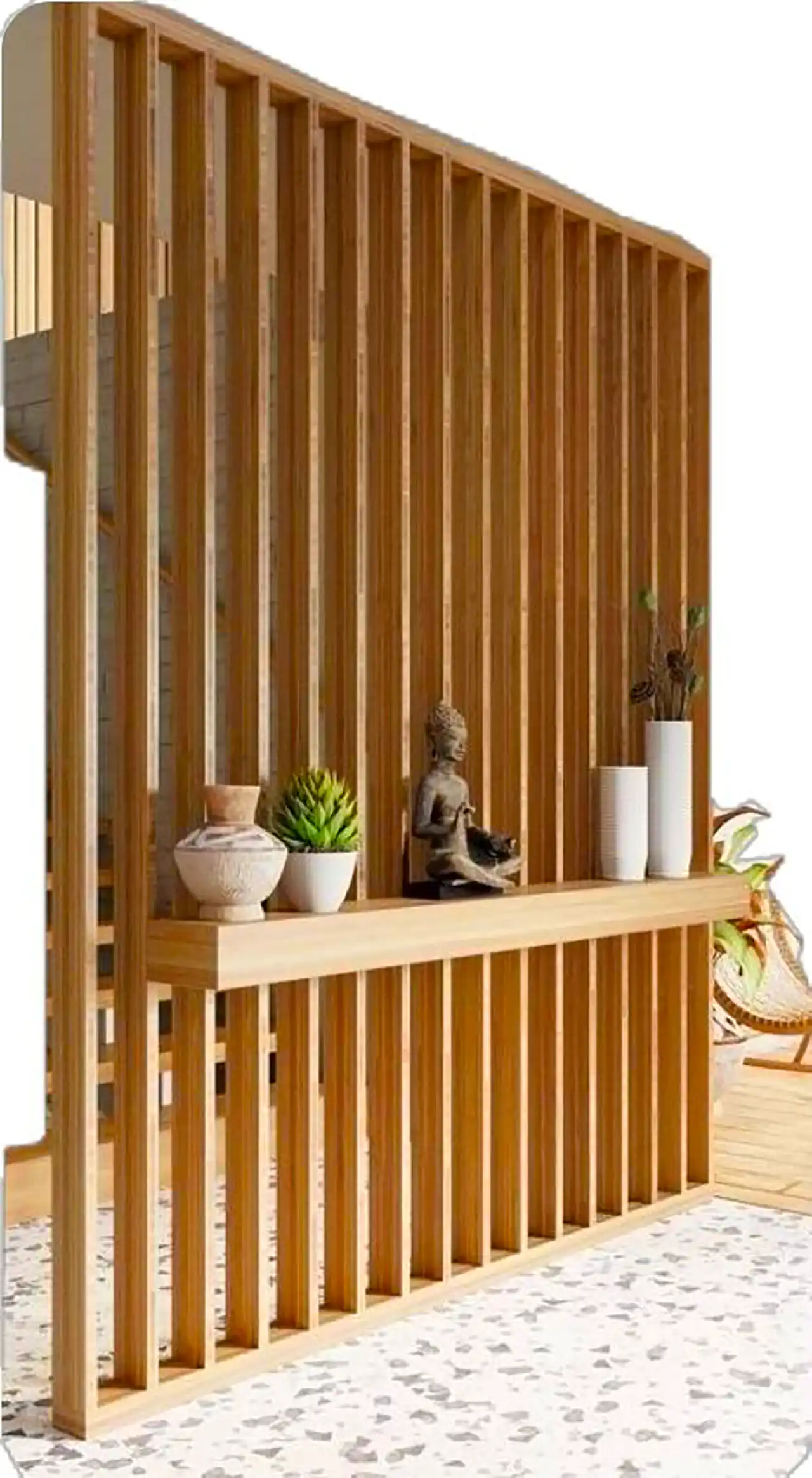 قفسه چوبی دیواری مدرن 