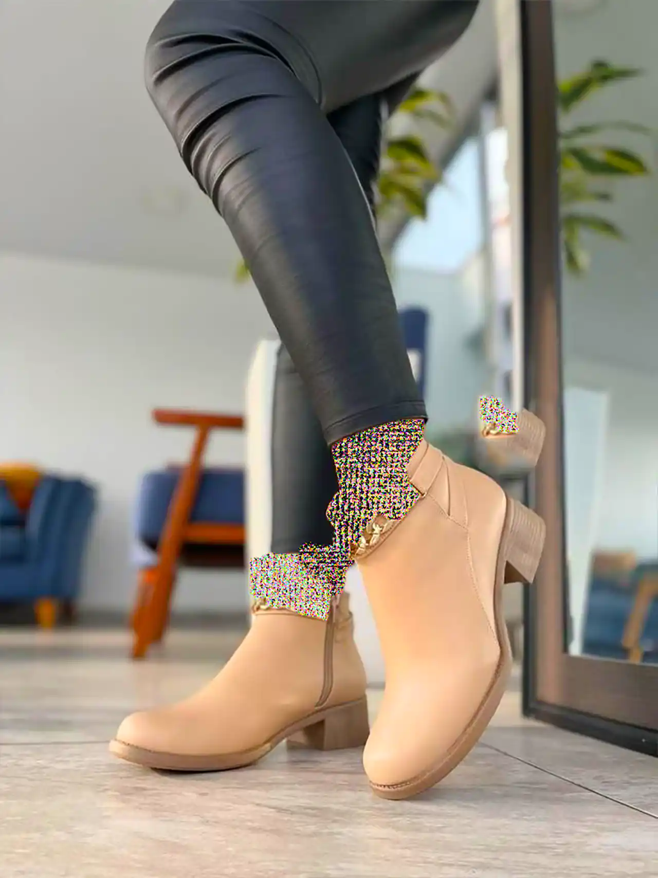 نیم بوت زنانه لژدار جدید 