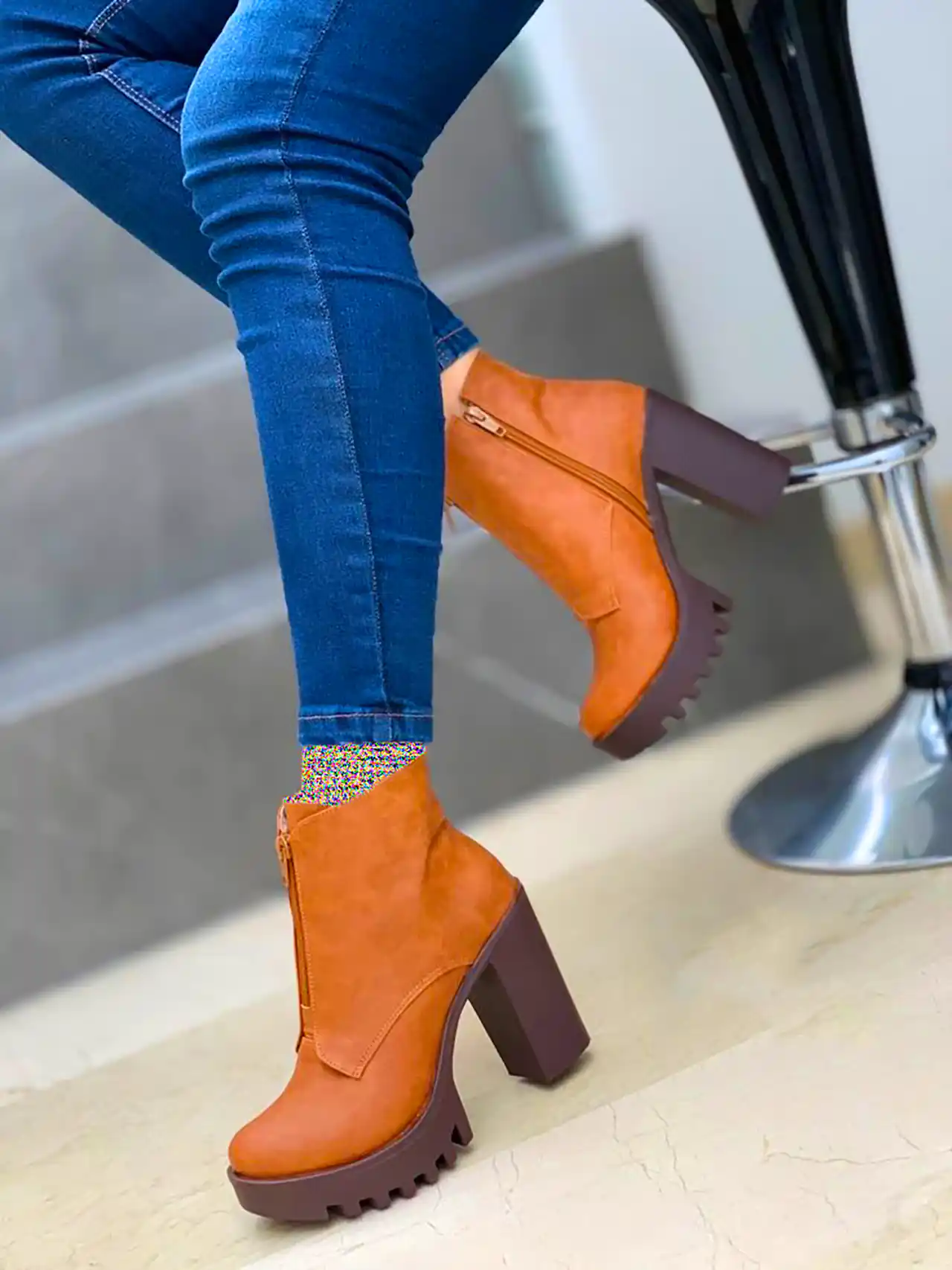 نیم بوت زنانه لژدار جدید 