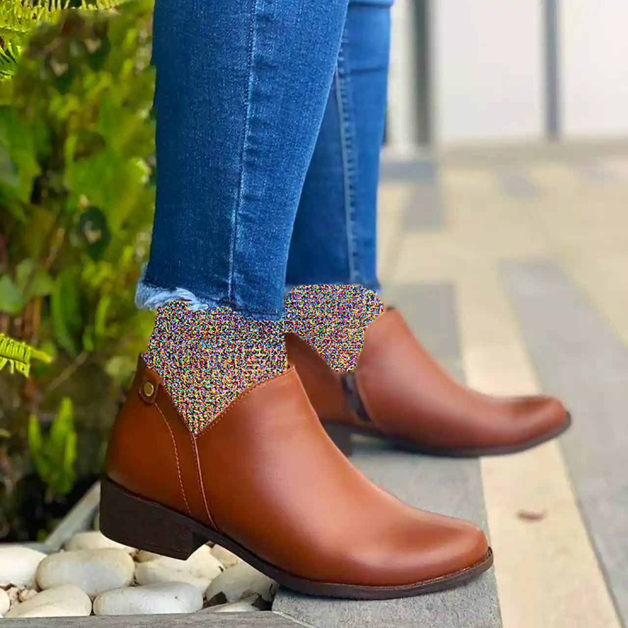 نیم بوت زنانه لژدار جدید 