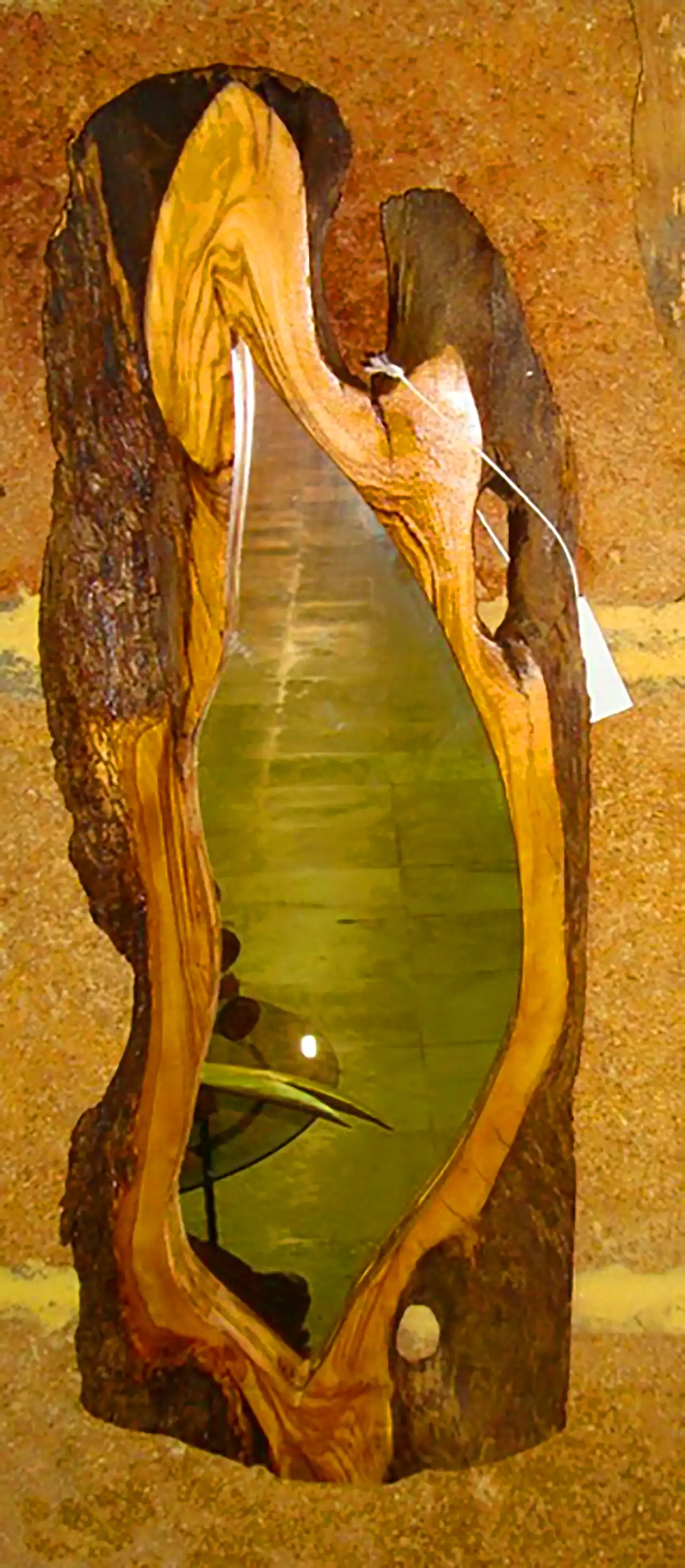 آینه چوبی طبیعی دستساز