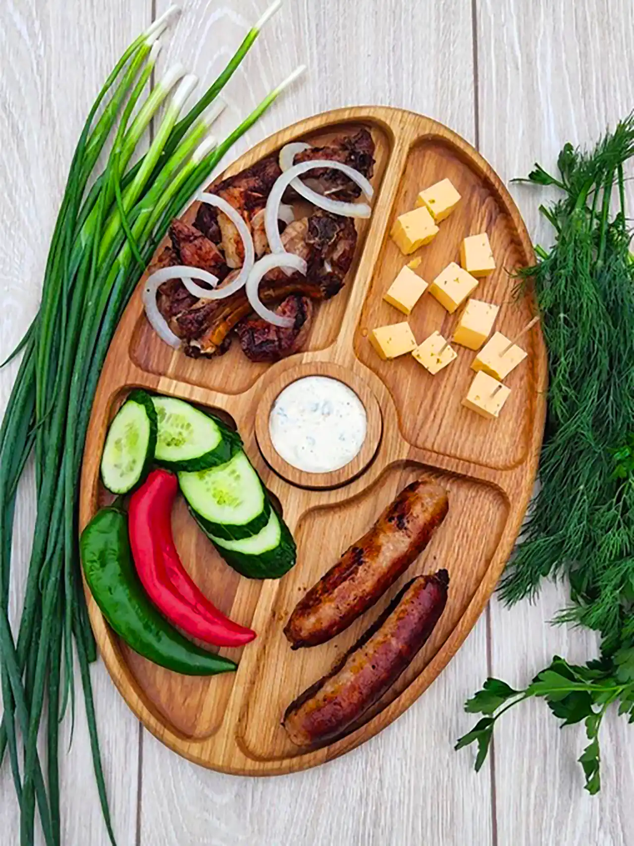 بشقاب پذیرایی طبیعی گردویی