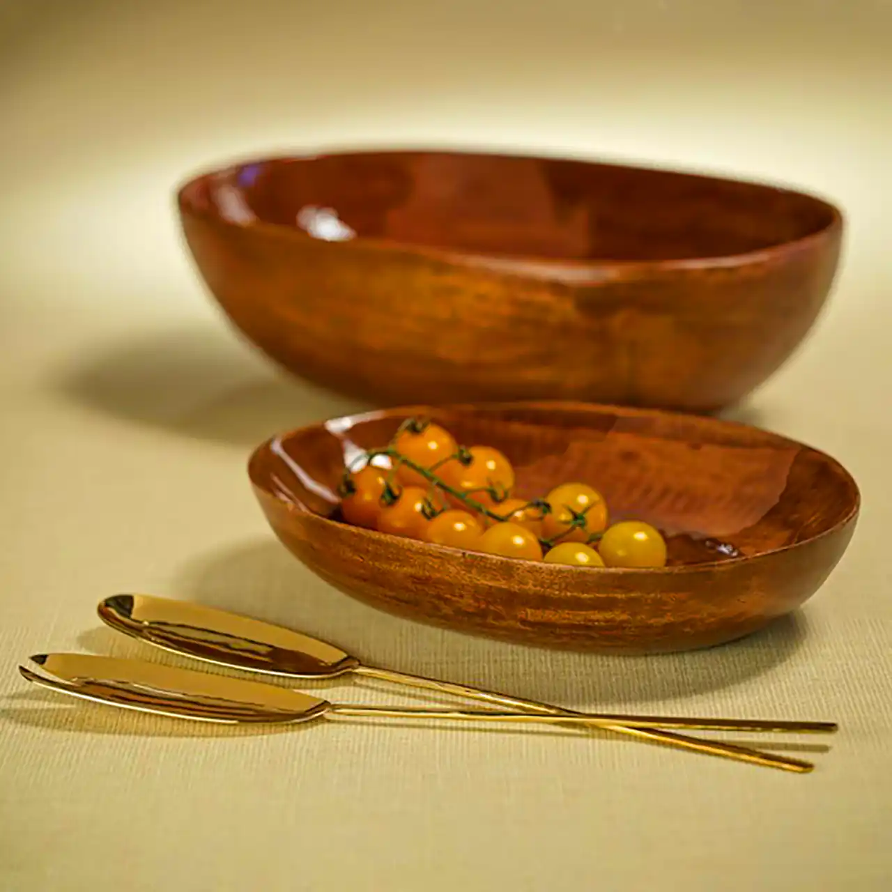 ست کاسه چوبی سالاد خوری