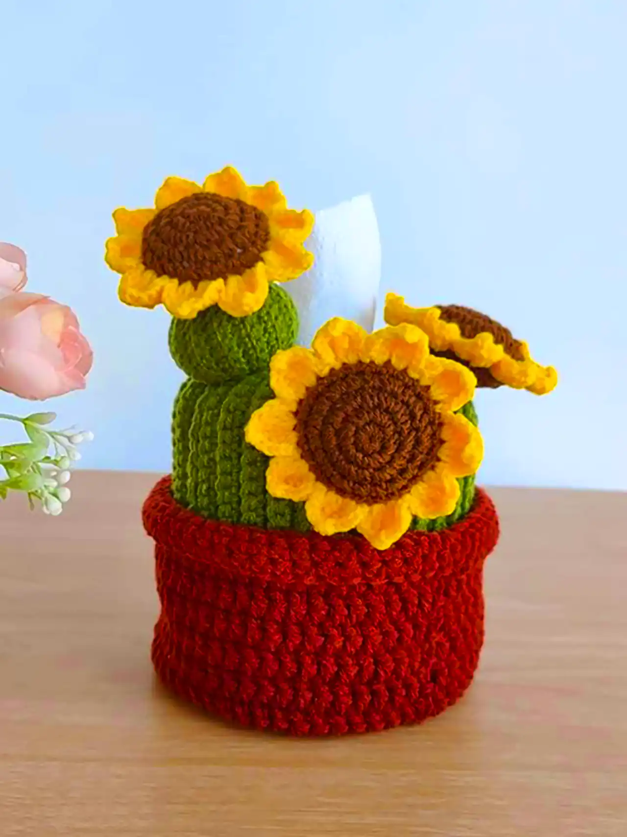 باکس دستمال کاغذی بافتنی