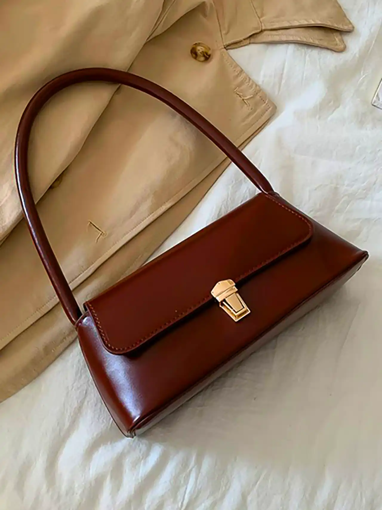 کیف دستی قهوه ای شیک 