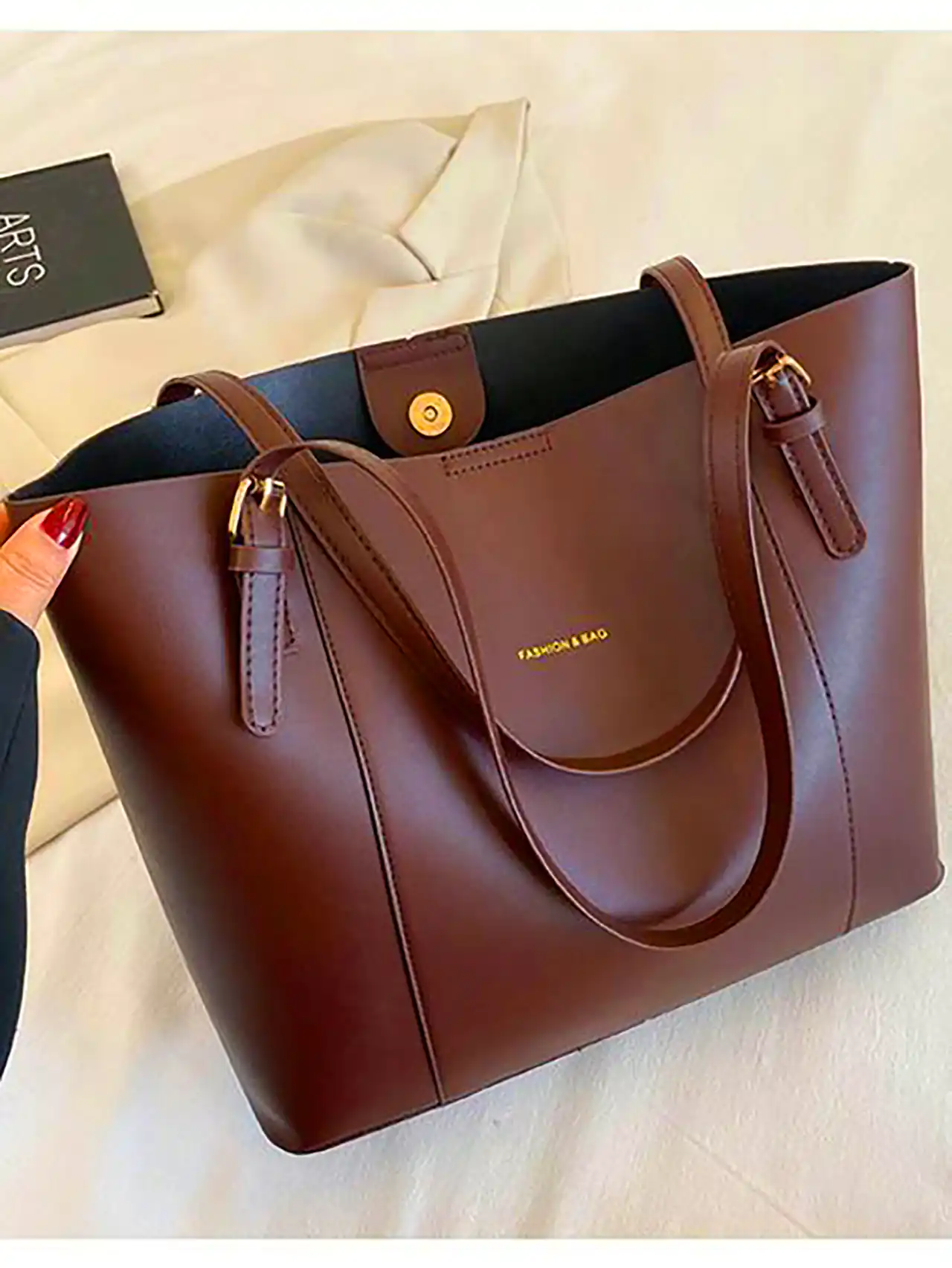 کیف دستی قهوه ای شیک 