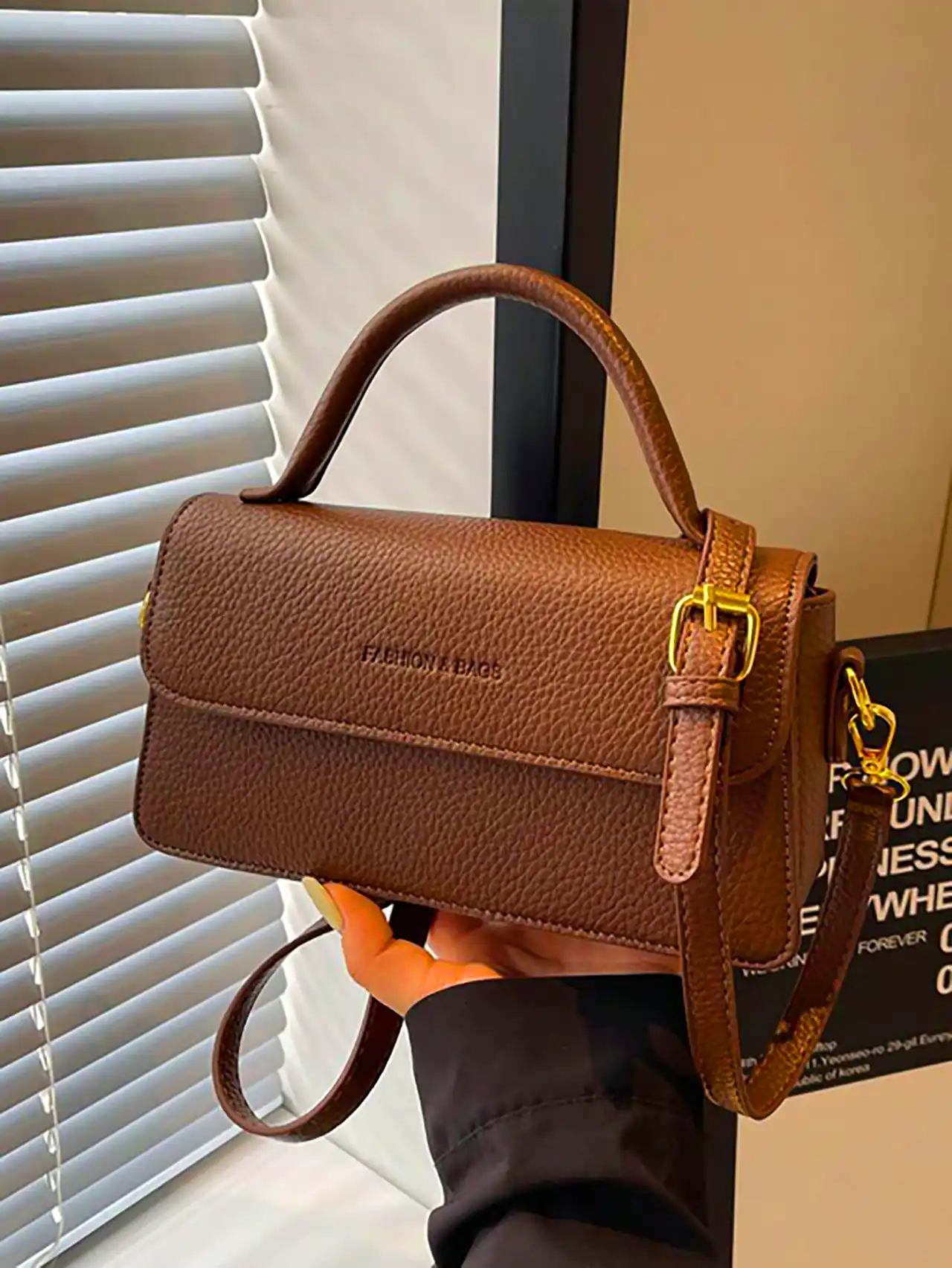 کیف دستی قهوه ای شیک 