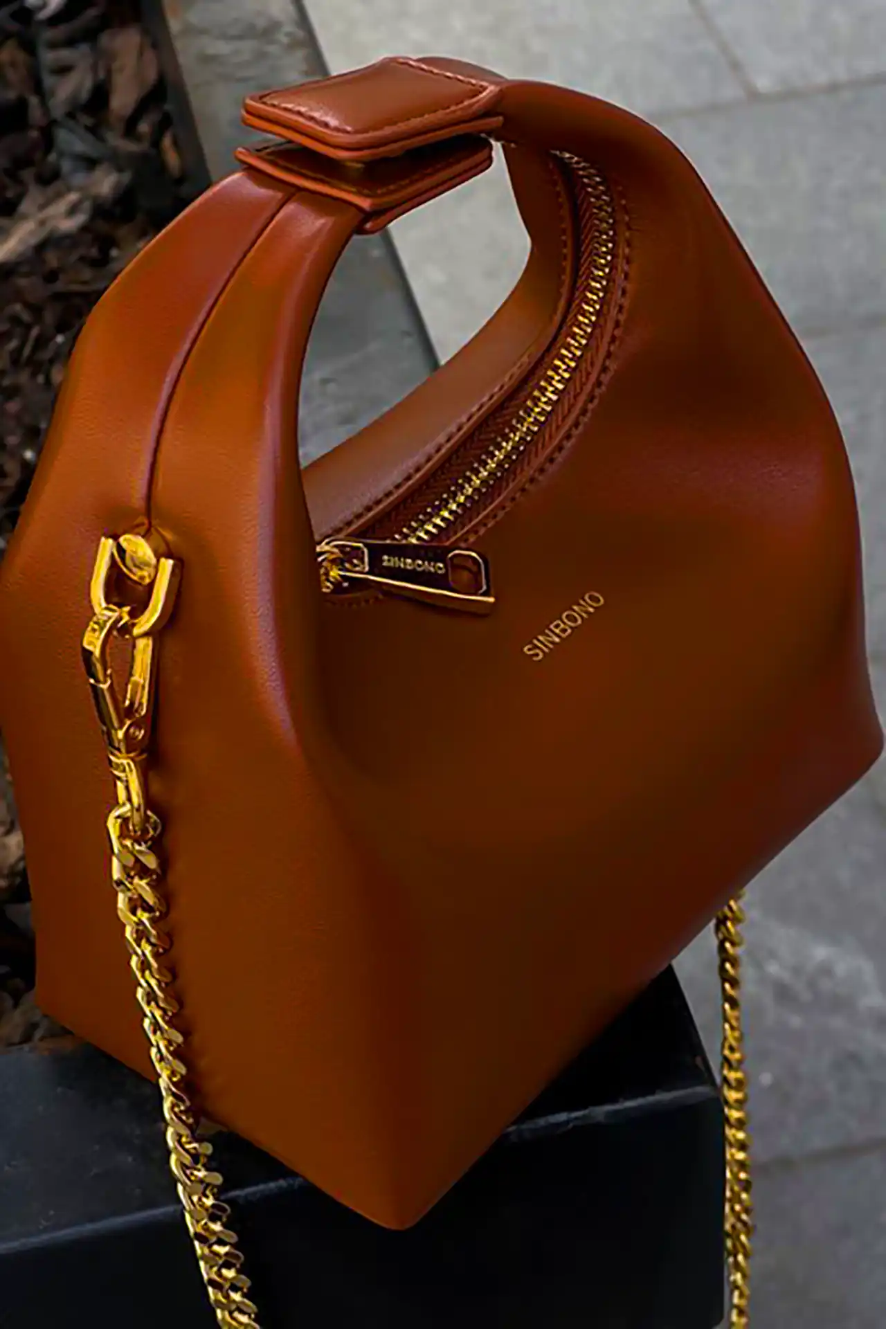 کیف دستی قهوه ای شیک 