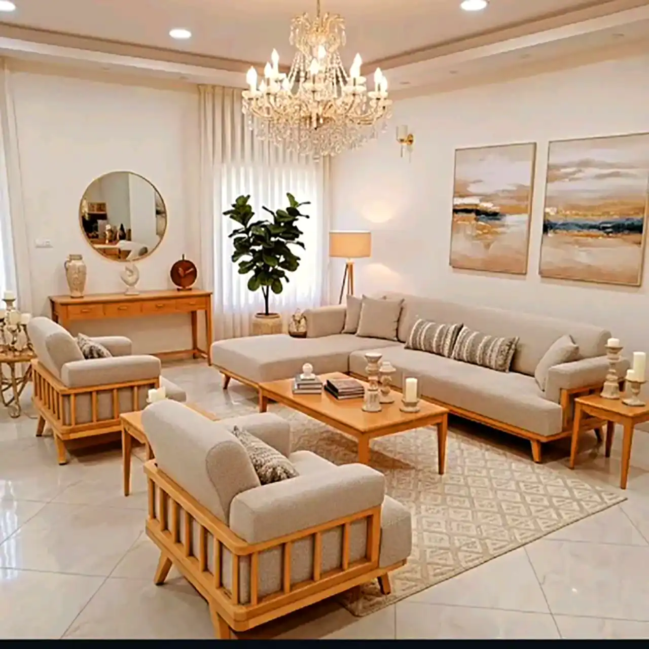 ایده چیدمان سالن پذیرایی کوچک