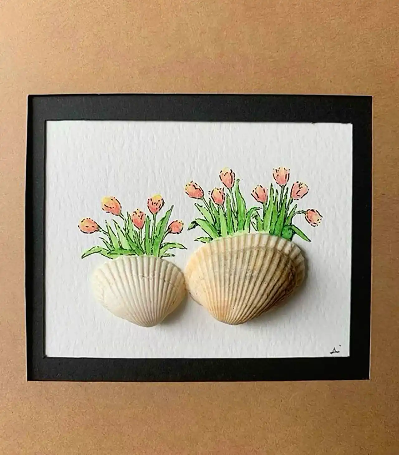 کاردستی آسان با صدف دریایی