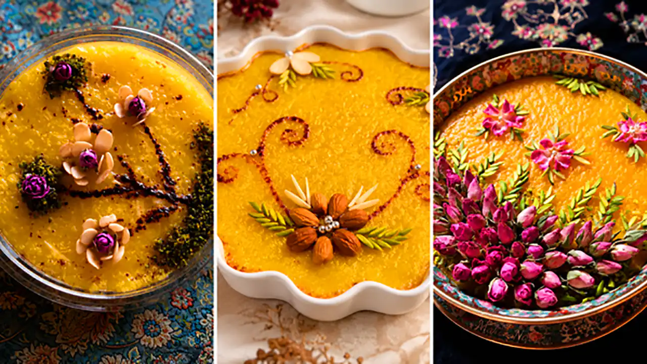 تزئین سنتی شله زرد مجلسی؛ زیباترین ایده ها برای تزیین نذری و مراسم مذهبی